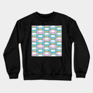 Happy kitten and dougnut pattern Crewneck Sweatshirt